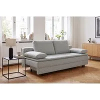 OTTO home Schlafsofa JANNIKO Feinstruktur, Breite: 193 cm, Liegefläche 124x193 cm, mit Bettfunktion & Bettkasten