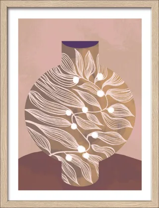 Gerahmtes Bild LEAF PATTERN