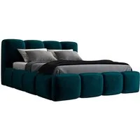 A&J MöbelLand GmbH Polsterbett DONA-OM mit Lattenrost und Bettkasten. (Bett mit Kopfteil. Lattenrost und Bettkasten Inclusive! Viele Varianten zur Auswahl – wählen Sie Größe und Farbe!, TOP ANGEBOT), Länge: 220 cm Höhe Kopfteil: 100 cm