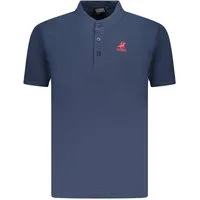 U.S. Polo Poloshirt Herren Kurzarm-Poloshirt Blau mit Stehkragen und