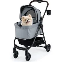COSTWAY Hundebuggy, (1-tlg), Hundewagen, Haustiere Buggy bis 15 kg, klappbar