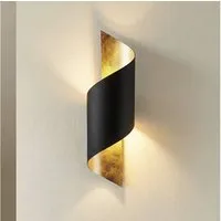 Lindby Wandleuchte Vanni, Metall, Schwarz IP20, 1 x 15 W
