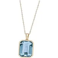 Firetti Kette mit Anhänger Schmuck Geschenk Silber 925 Halsschmuck Halskette Ankerkette Quadrat, mit Amethyst oder Topas