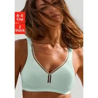 petite fleur by Lascana T-Shirt-BH (Packung, 2 Stück) ohne Bügel aus Baumwolle – auch ideal für große Größen, bequemer BH