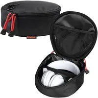 Hama Kopfhörer-Schutzhülle Kopfhörer Tasche Case On-Ear Over-Ear Headset, Schutz-Hülle Etui Schutztasche Aufbewahrung Bag Karabiner Netzfach