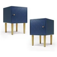 Flieks Nachttisch (2-St), 2er Set Nachtschrank Beistelltisch 35*35*50cm