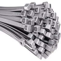 HORZEFIX Kabelbinder set grau lang uv beständig Universalbinder 2,5, 3,6, 4,8, 7,6 breit (Packung, 500-St., VPE= 5 x 100 Kabelbinder im Polybeutel) Temperaturbeständig/wetterfest