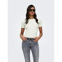 JDY Kurzarmshirt JDYLUCKY S/S O NECK TOP JRS DIA Baumwollmischung, slim fit