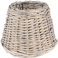 Clayre & Eef Lampenschirm Lampenschirm OCEAN SUITE grau beige aus Rattan Rattanlampenschirm D20c