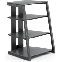 FITUEYES TV-Regal HIFI-Rack mit höhenverstellbaren Einlegeböden, ca. 78 cm hoch, mit verstellbaren Füßen, wasserabweisend