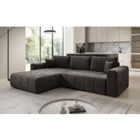 Luxusbetten24 Schlafsofa Designer Sofa Leveno L in Samt, mit Stauraum und Schlaffunktion