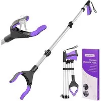 LuxusKollektion Greifzange Greifzange Senioren Magnet Greifarm drehbar Müllzange 108cm Violett