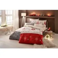 OTTO home Bettwäsche Venua in Gr. 135x200 oder 155x220 cm, Linon, 2 teilig, Winterbettwäsche, Weihnachtsbettwäsche