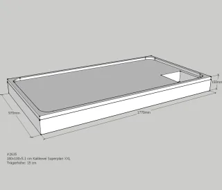 Neuesbad Wannenträger für Kaldewei Superplan XXL 180x100x5,1 SD21059
