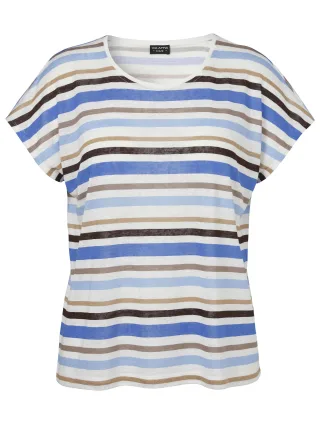 VIA APPIA DUE - T-Shirt Rundhals 1/2 Arm Druck cobalt multicolor - Gr. - 46