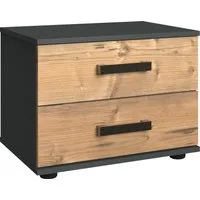 Wimex Nachttisch Stockholm, Nachtkommode 52cm breit, Made in Germany, Industrial Look, 2 Höhen zur Auswahl, einzeln oder im 2er Set
