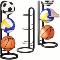 LA CUTE Basketballständer Standkorb Metall 3 Bälle Organizer Fußball, Basketball, Volleyball. (Metall Standkorb für 3 Bälle – kompakt, robust und vielseitig einsetzbar., Praktisches 3-Ball-Organizer Set mit Montagematerial und Anleitung), Langlebiges