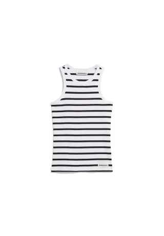Armedangels - KANITAA STRIPE TOP white-black - Gr. - M