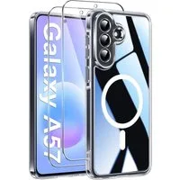 MSM Protech Handyhülle Hülle + 2X Schutzglas für Samsung Galaxy A57 5G Panzerfolie MagSafe 9H