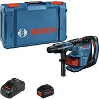 BOSCH Akku-Kombibohrhammer GBH 18V-40 C, 18 V, max. 360 U/min, Bohrhammer BITURBO mit SDS max mit 2x Akku ProCORE 5,5 Ah - im XL-BOXX