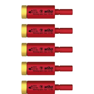 Wiha Drehmoment Set easyTorque Adapter electric für slimBits und slimVario Halter 5-teilges Set - 41479