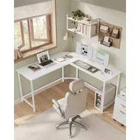 VASAGLE Schreibtisch L-förmiger Computertisch, Eckschreibtisch, Gaming, Homeoffice, 140 x 140 x 76 cm, platzsparender Bürotisch, einfacher Aufbau