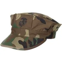 MFH Army Cap US Cap, "USMC", Rip Stop, woodland, Marine-Corps-Druck