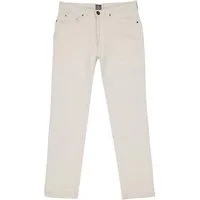 ENGBERS GERMANY 5-Pocket-Hose Herren 5 Pocket Hose aus italienischem Garn, Naturweiss