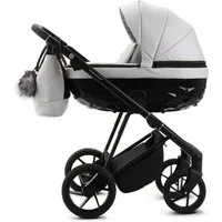 Knirpsenland Kombi-Kinderwagen Milano 2in1 Luxus 3D Wanne, Sportsitz, Wickeltasche, viel Zubehör, (Spar-Set), hohe Sicherheit durch One-Klick System der Kinderwagenaufsätze