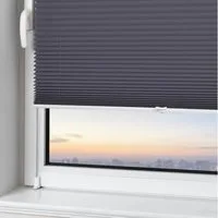 Vkele Plissee Ohne Bohren,Klemmfix,Weiß, Einfach Montage, Klemmträger, Easyfix Faltrollo mit Klemmträger Sonnenschutz und Sichtschutz