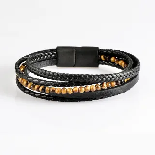 US Polo Assn Jewellery Brandon Schwarzes Armband