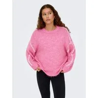 JDY Rundhalspullover JDYZOEY LIFE L/S ON STITCH PULL KNT NOOS mit dekorativen Ziernähten