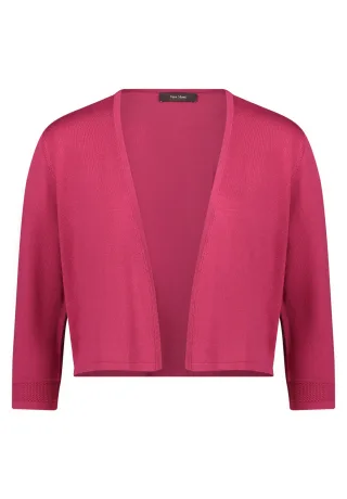 Vera Mont - Sommer-Strickjacke Dark Raspberry - Gr. - XL