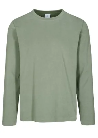 BASEFIELD - Rundhals Shirt longsleeves herbal green - Gr. - XXL
