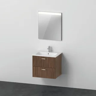 Duravit XBase Möbelwaschtisch mit Waschtischunterbau und Spiegel 630x490x2000 mm - XB0070021210000 XB0070021210000