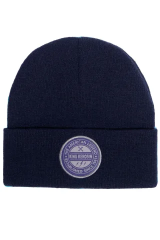 King Kerosin Herren Strickmütze American Legend navy