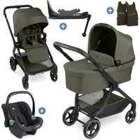 ABC Design Kombi-Kinderwagen City Life Set - Avocado, 4in1 Kinderwagen mit Babywanne, Babyschale, Isofix Base & Sportsitz