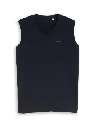 Tom Tailor - Tanktop mit Print blau - Gr. - XXL