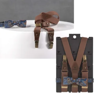 Sir Redman Hosenträger Jungen Set mit Fliege Kids Paisley Charm 25mm. Verspieltes Paisley-Muster für einen eleganten Kinder-Look bei Hochzeiten.
