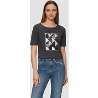s.Oliver Kurzarmshirt T-Shirt T-Shirt mit Frontprint im Slim Fit