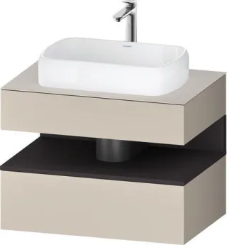 Duravit Qatego Konsolenwaschtischunterbau wandhängend Taupe Supermatt 800x550x600 mm - QA47300808300 QA4730080830010