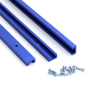 Universal Double Cut Profile T Track with Predrilled Mounting Holes and Screws 3/4" Width x 3/8" Thick for Drill Press T