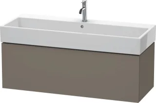 Duravit L-Cube Waschtischunterbau wandhängend Flanell Grau Seidenmatt 1184x459x394 mm - LC617909090 LC617909090