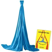 Diabolo Freizeitsport Nestschaukel Vertikaltuch für Luftakrobatik und Aerial Silk Training, (1-tlg), Diabolo Vertikaltuch türkisblau 6 m - Aerial Silk für Zuhause