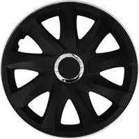 NRM Radkappe DRIFT 15 Zoll in Schwarz Matt, 15 in Zoll, (4-St) Radzierblenden für Stahlfelgen Radkappen Satz 4er Set 15"