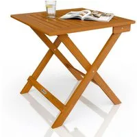 Juskys Gartentisch Zadar, Robustes Akazienholz, Klapptisch platzsparend, Leicht und mobil