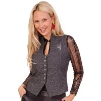 Hangowear Trachtenbluse Trachtenmieder - JAMILA - anthrazit