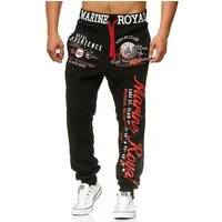 L.gonline Jogginghose Herren JoggingHOSE lang, Trainingshose Baumwolle, Sporthose mit (Sweatpants, 1-tlg) mit elastischem Bund
