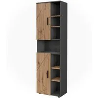 Vicco Hochschrank Irma, Anthrazit/Goldkraft Eiche, 50 x 172 cm mit 2 Türen (1-St)