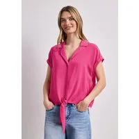 STREET ONE Hemdbluse mit Knoten am Saum